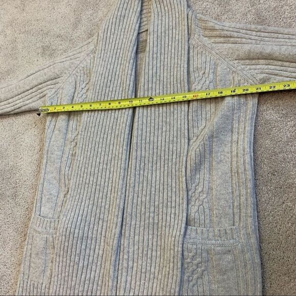 All saints Beige Cream Oatmeal Open Front Cardigan Sweater Sz 10 - Picture 11 of 11